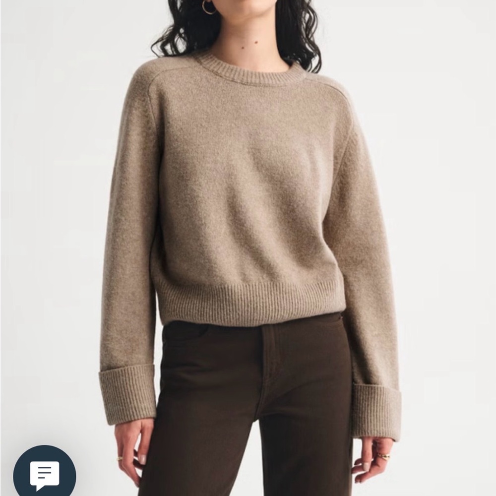 Abercrombie & Fitch Green Crewneck Sweater
